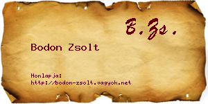 Bodon Zsolt névjegykártya