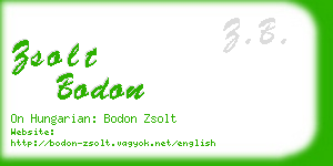 zsolt bodon business card